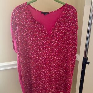 Papermoon Pink Floral V-Neck Tunic